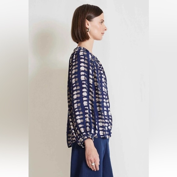 Apiece Apart Galleta Top in Navy Shibori - Picture 4 of 16